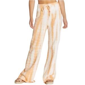 Wildfox Jude Melon Sweatpants Large Tie Dye Orange Wide Leg Size Medium